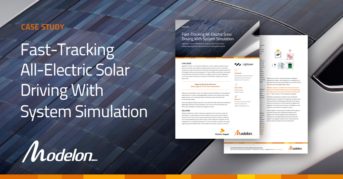 Modelon & Lightyear Case Study