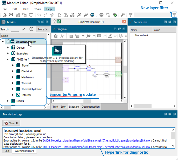 Hybrid modelling example